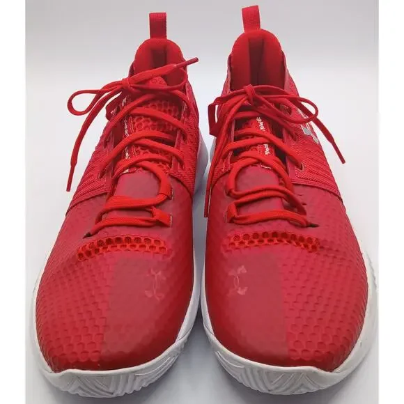 New w/o box Under Armour Drive 4 Low Sneakers. Red And White. Size 14.